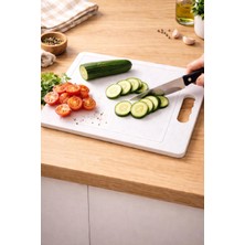 Dory Orta Boy Kaydırmaz Kesme Tahtası Beyaz 31.5 × 22 cm