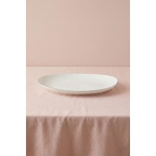 Soley Ceyda | Platin Kenarlı Porselen Kayık Tabak (25 Cm)