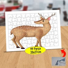 Asilmeydan Sevimli Hayvan Yabani Geyik 99 Parça Puzzle Yapboz Tablo-66365