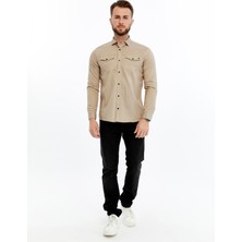 Citra Premium Dokulu Gabardin Kot Trend Erkek Gömlek