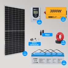 Mini Bağ Evi ve Karavan Solar Güneş Enerji Sistemi 5000W Depolama