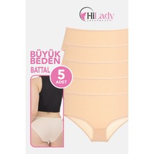 Hilady Kadın Külot, Orta Yüksek Bel Büyük Beden Külot (4xl-5xl-6xl) 5 Adet, Yumuşak Pamuklu Rahat Kumaş
