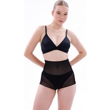 Modlive Siyah Mı Emay 2706 Lazer Tül Slip Hayalet Korse