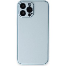 Genel Tedarik iPhone 14 Pro Kılıf Coco Deri Silikon Kapak - Sky BLUE-(5796) - EMTHBA3809-8977
