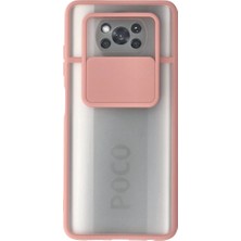 Magicool Xiaomi Pocophone X3 Kılıf Palm Buzlu Kamera Sürgülü Silikon - Pembe