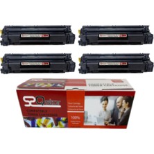 Qstar Hp Çipli CE285A 85A 4'lü Ekonomik Paket Garantili Uyumlu Toner Laserjet P1102-P1104 Muadil Toner