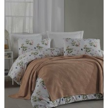 Şaheser Şahaser Zigzag Pamuklu 7 Parça Pikeli Nevresim Takımı Hardal