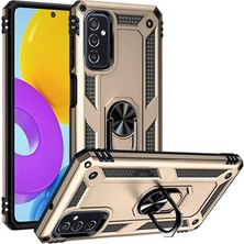 Genel Tedarik Samsung Galaxy M52 5g Kılıf Sofya Yüzüklü Silikon Kapak - GOLD-(5796) - EMTHBA9745-4057