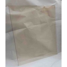20 x 58 Yüksek Isıya Dayanıklı Şömine Kuzine Soba Camı 4 mm - Seramik Cam (Bal Rengi, Şeffaf)