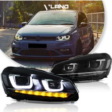 Volksvagen Golf6 2009-2010-2011 Çift U Ledli Ön Far