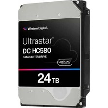 Wd Ultrastar, WUH722424ALE6L4, 3.5&amp;quot;, 24TB, 512MB, 7200 Rpm, 7/24 Enterprise, Data Center-Güvenlik-Nas-Server, HDD (Dc HC580) (0F62796) (Türkiye Distribütörü Garantili)