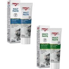 Bonacibo 2'li Kedi Bakım Seti: Malt Paste Tüy Yumağı Macunu ve Multi Paste Multivitamin (2 x 100G)
