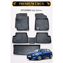 Black Gold Hyundai I20 2014+ Uyumlu 3D Oto Paspas ve Bagaj Havuzu Set Premium