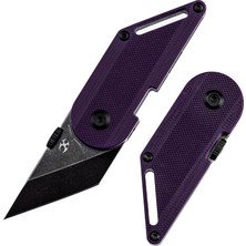 Kansept Dash | Mor G10 Sap | Siyah Taşlanmış 154CM Çelik Mini Çakı | T3045A4