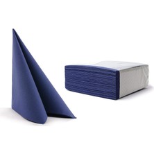 NapkinStore 50 Adet Airlaid ( Lacivert ) Kumaş Dokulu Peçete 40*40 1/4 Katlama