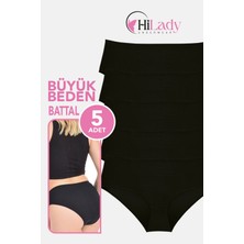 Hilady Kadın Külot, Orta Yüksek Bel Büyük Beden Külot (4xl-5xl-6xl) 5 Adet, Yumuşak Pamuklu Rahat Kumaş