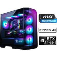 Xaser Velox X490  Ryzen 7 7800X3D 32GB Ddr5 Ram 1tb M.2 Nvme SSD 32GB RTX5090 Sıvı Soğutmalı Msı Oyuncu Oem Paket