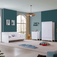 Setay Royale Çocuk Odası Takımı, Flora Karyola, 3 Kapaklı Dolap, Şifonyer
