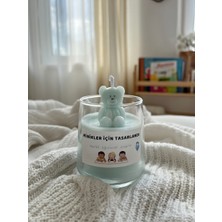 OptiMuM Tasarım Çocuk Hediyelik Kokulu Bardak Mum Ayıcık Figürlü 300G