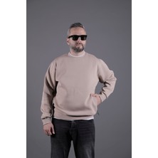 Ohepmoda Yaka ve Etek Parçalı Nakışlı Erkek Sweatshirt