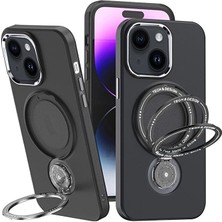 Toyigoo Ally iPhone 15 Plus Için Magsafe Uyumlu Standlı Manyetik Silikon KILIF-(5775)