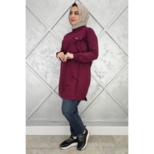 Pys Giyim Kadın Cebi Taş ve Püskül Aksesuar Detaylı Tesettür Tunik