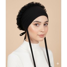 Gizem İç Giyim Tekli Paket Siyah Fırfır Bone