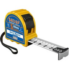 Sedef Power Tools 5mt x 19MM Sedef Profesyonel Çelik Şerit Metre-Zor Kırılır Düşmeye Yüksek Dayanıklı
