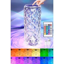 Gampus Dokunmatik Sihirli Gece Lambası, Masa Üstü Aydınlatma 16 Renk Kumandalı Şarjlı Masa Lambası Dekor