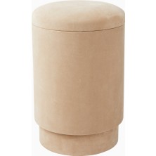 Michaël Verheyden Süet Belçika Tasarımı Üst Segment Tabure, Bej