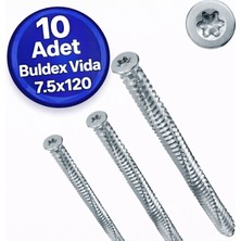 DESIPHON Buldex Dübelsiz Montaj Vidası 12’lik 7,5X120 mm – 10 Adet
