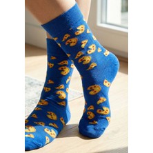 Bemp Pizza Desenli Renkli Dikişsiz Çorap