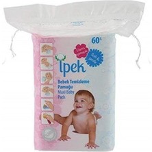 İpek Bebek Temizleme Pamuğu 60'lı 6 Paket Beyaz Onarıcı Özellikli Yumuşak ve Hassas Ciltler İçin