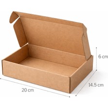 20X14,5X6 cm Kutu- Mini E-Ticaret Kargo Kutusu-Kraf Kutu- 0,5 Desi Kutu-25 Adet