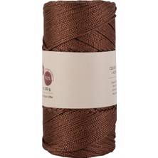 Almira Butik Makrome Ipi 3mm  Polyester Kahve Simli