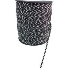 Almira Butik Bileklik Ipi, Hediye Paketleme Ipi, Şans, Bereket, Aşk, Şifa, Güç 5 mm Pamuk  5 Metre Siyah