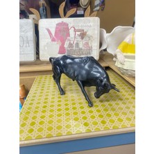 Renkli Fırça Boğa Polyester Biblo Hediyelik