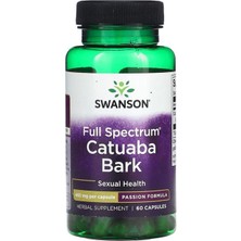Swanson Catuaba Bark Full Specktrum , 465 Mg, 60 Kapsül ┃passion Formula