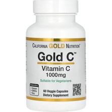 California Gold Nutrition, Gold C, Usp Grade Vitamin C, 1,000 Mg, 60 Veggie Kapsül