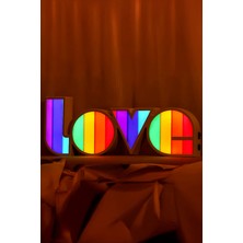 Gampus Masa Üstü Başucu LED Lamba Love Yazılı Gece Lambası Hediyelik Şirin Gece Aydınlatma