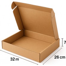 32X26X7 cm E-Ticaret Kutusu -Kraft Kutu-25 Adet