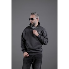 Ohepmoda Dik Yakalı Parçalı Erkek Sweatshirt