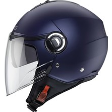 Caberg Motosiklet Kaskı Riviera V4 Matt Blue Güneş Vizörlü Yarım Açık Kask