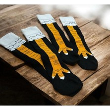 Bemp Tavuk Ayağı Desenli Tasarım Çorap