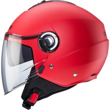 Caberg Motosiklet Kaskı Riviera V4 Matt Red Güneş Vizörlü Yarım Açık Kask