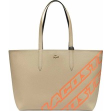 Lacoste Çift Taraflı Bej Omuz Çantası