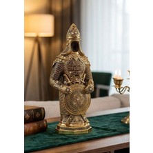 Deco Elit Zırhlı Cevşen Ayetli Asker Gold Biblo Sert Polyester Ince Detaylı Işçilik Taş Işlemeli 23 cm