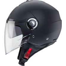 Caberg Motosiklet Kaskı Riviera V4 Matt Black Güneş Vizörlü Yarım Açık Kask