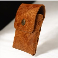 DEHNA Desen Baskılı Hakiki Deri Kartlık | Dikişsiz ve Kompakt