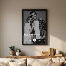 Kişiye Özel Spotify Şarkı Poster | Çerçeveli Fotoğraflı Müzik Çalar Tasarımı | Sevgililer Günü Hediyesi